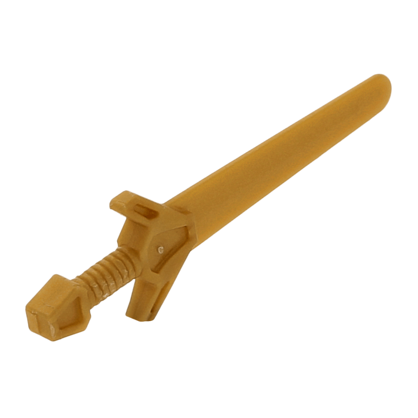 Зброя Lego Меч Greatsword Angular 48495 4278076 Pearl Gold Б/У - Retromagaz