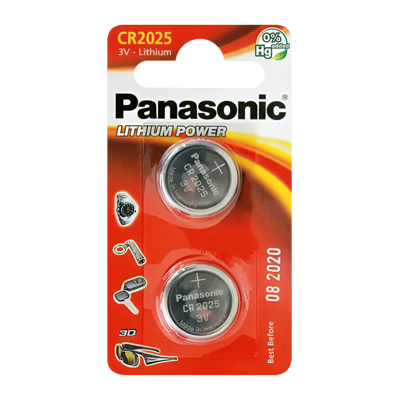 Батарейка 2шт Panasonic CR-2025 Lithium - Retromagaz
