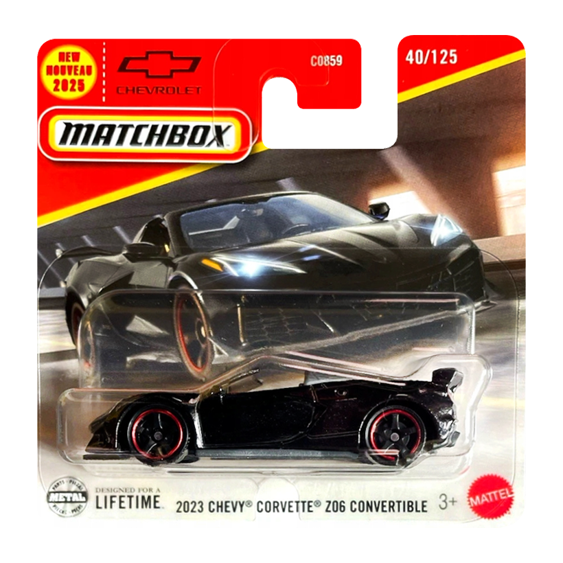 Машинка Большой Город Matchbox 2023 Chevrolet Corvette C8 Z06 1:64 JBR33 Black - Retromagaz