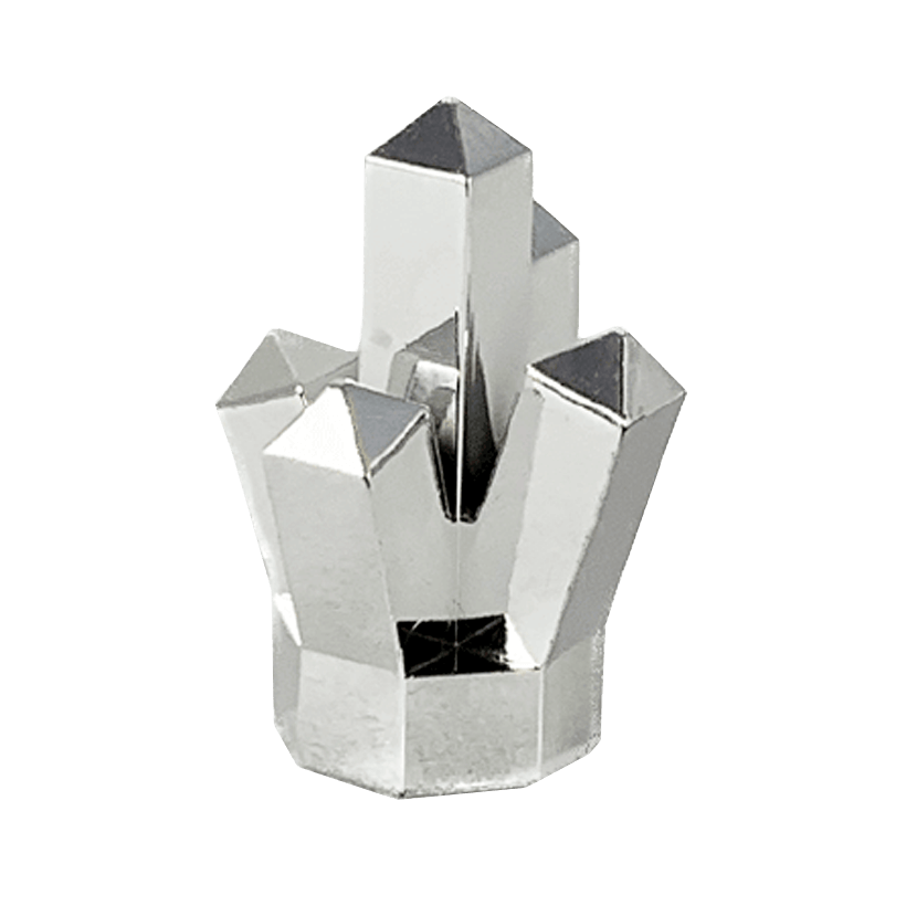 Скала Lego Драгоценность Crystal 5 Point 1 x 1 52 29377 30385 28623 Chrome Silver Б/У - Retromagaz