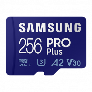Карта Пам'яті Samsung Pro Plus UHS-I U3 V30 A2 + SD Adapter 256GB Новий - Retromagaz