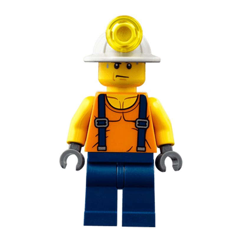 Фигурка Lego Construction 973pb2922 Miner Mining Helmet Sweat Drops City cty0847 Б/У - Retromagaz