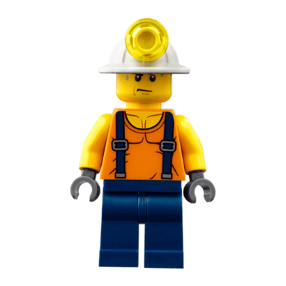 Фігурка Lego 973pb2922 Miner Mining Helmet Sweat Drops City Construction cty0847 Б/У - Retromagaz