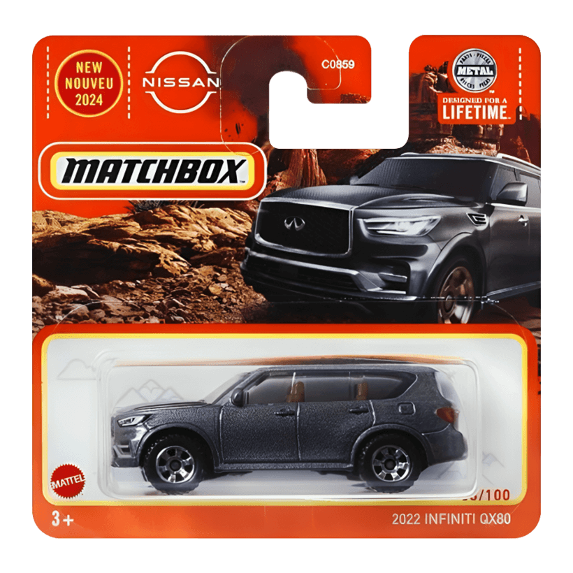 Машинка Велике Місто Matchbox Infiniti 2022 Infiniti QX80 Adventure 1:64 HVL12/HVN40 Grey - Retromagaz