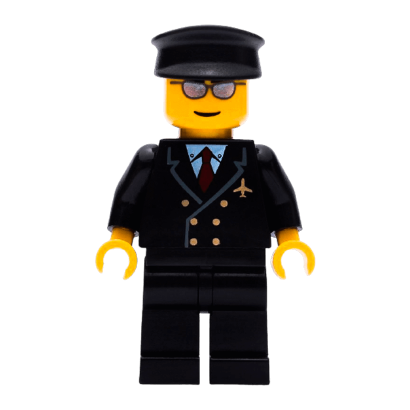 Фигурка Lego 973pb0109 Pilot with Red Tie and 6 Buttons City Airport air032 Б/У - Retromagaz