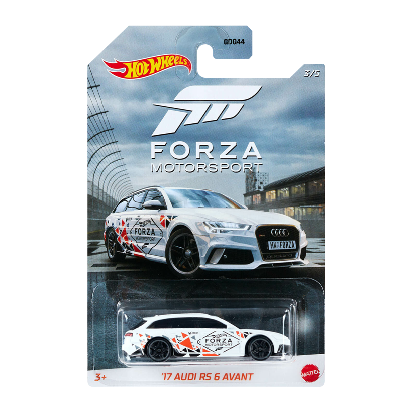 Тематична Машинка Hot Wheels '17 Audi RS 6 Avant Forza Motorsport 1:64 GJV69 White - Retromagaz