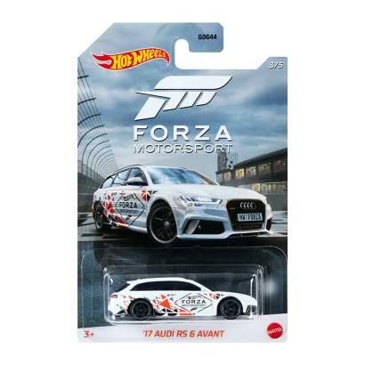 Тематична Машинка Hot Wheels '17 Audi RS 6 Avant Forza Motorsport 1:64 GJV69 White - Retromagaz