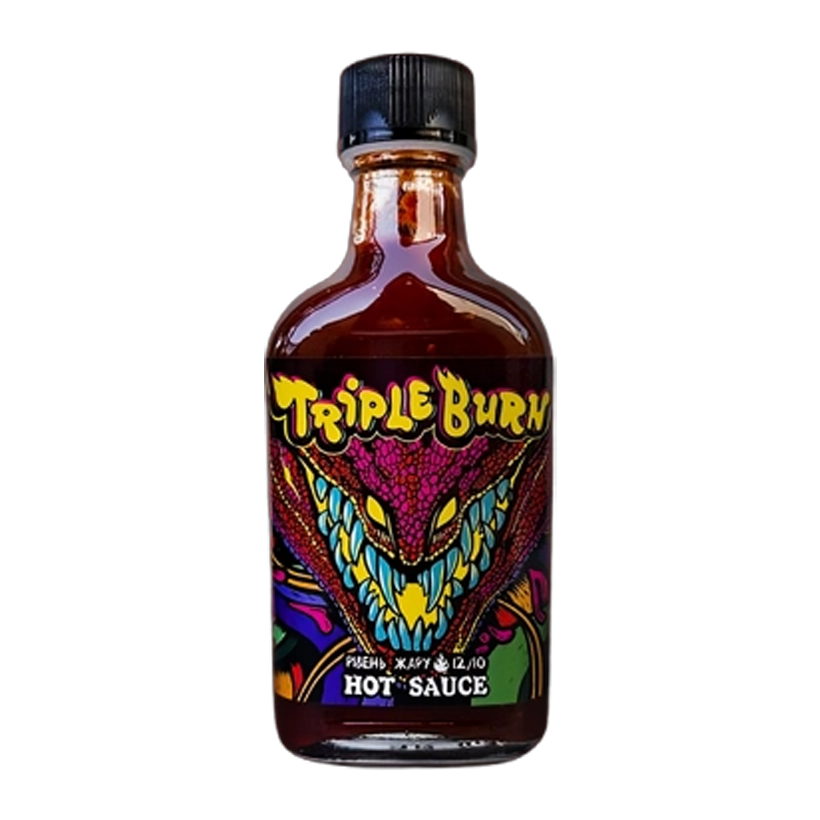 Соус Обычный Fieryfox Тройной Ожог (Triple Burn) Большая Бутылка Острый 200ml - Retromagaz