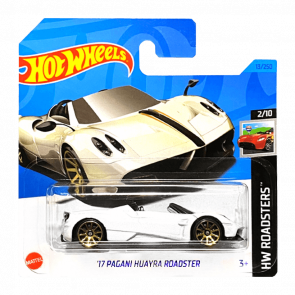 Машинка Базова Hot Wheels '17 Pagani Huayra Roadster Roadsters 1:64 HKH37 White - Retromagaz