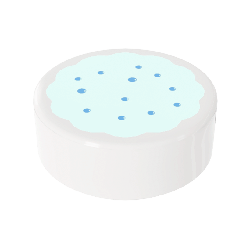 Плитка Lego Кругла Декоративна Cookie Light Aqua Frosting Pattern 1 x 1 98138pb051 6150277 White Б/У - Retromagaz