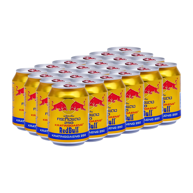 Набор Напиток Энергетический 24шт Red Bull Тайский Krating Daeng 250ml - Retromagaz