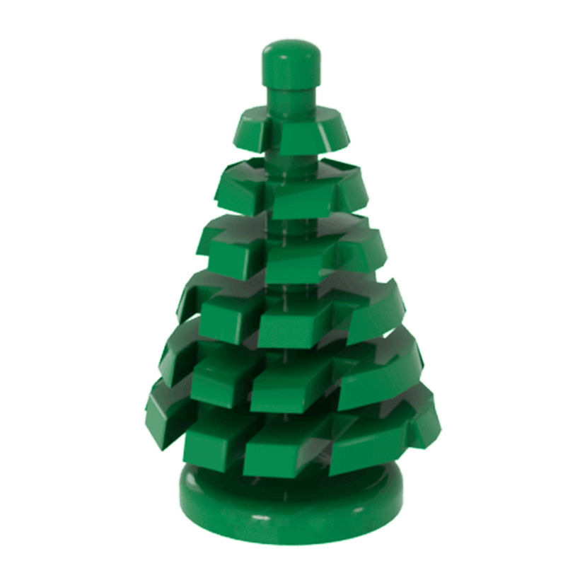 Растение Lego Дерево Pine Small 2 x 2 x 4 2435 243528 6268823 Green Б/У - Retromagaz