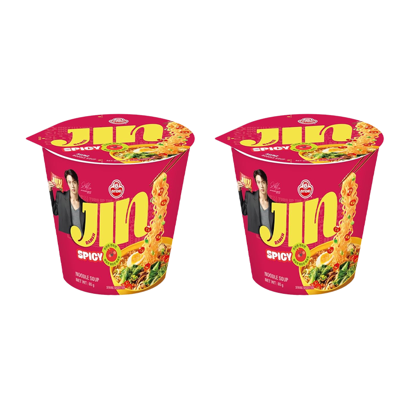 Набір Локшина 2шт Ottogi Jin Ramen у Стаканчику Гостра 65g - Retromagaz