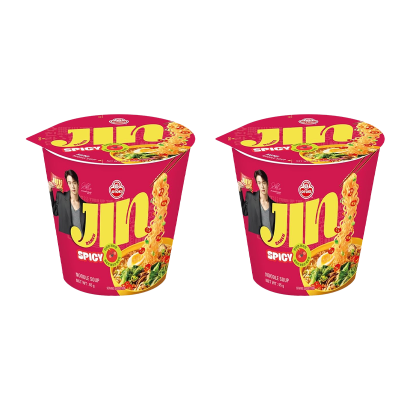 Набір Локшина 2шт Ottogi Jin Ramen у Стаканчику Гостра 65g - Retromagaz