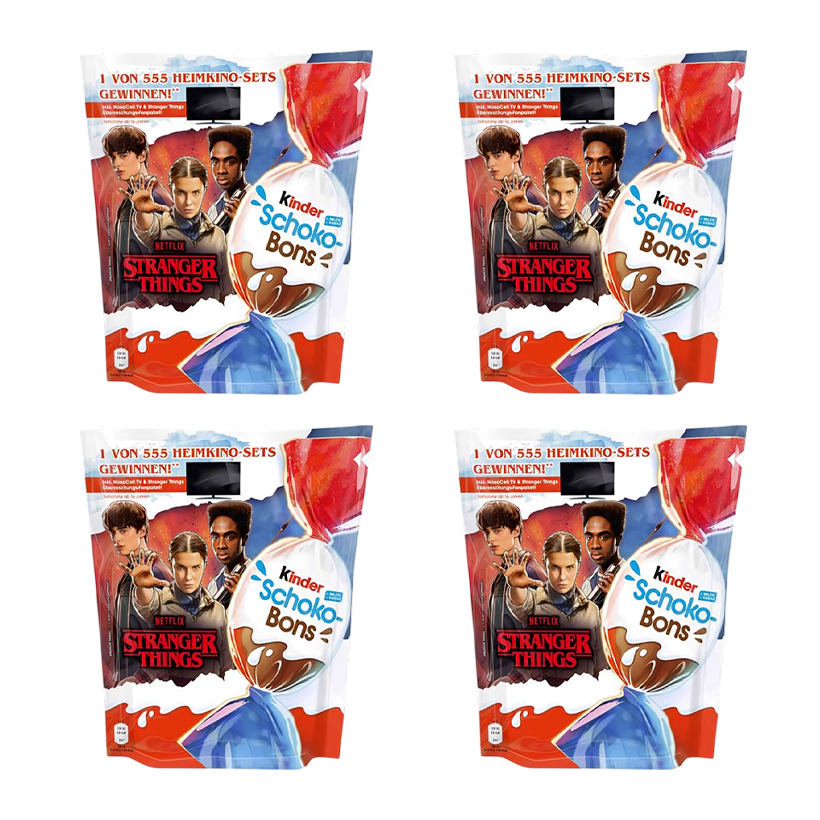 Набор Конфеты 4шт Kinder Choco Bons Stranger Things Очень Странные Дела 200g - Retromagaz