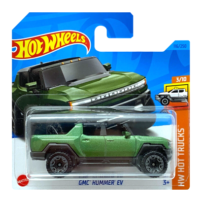 Машинка Базовая Hot Wheels GMC Hummer EV Hot Trucks 1:64 HKK58 Green - Retromagaz