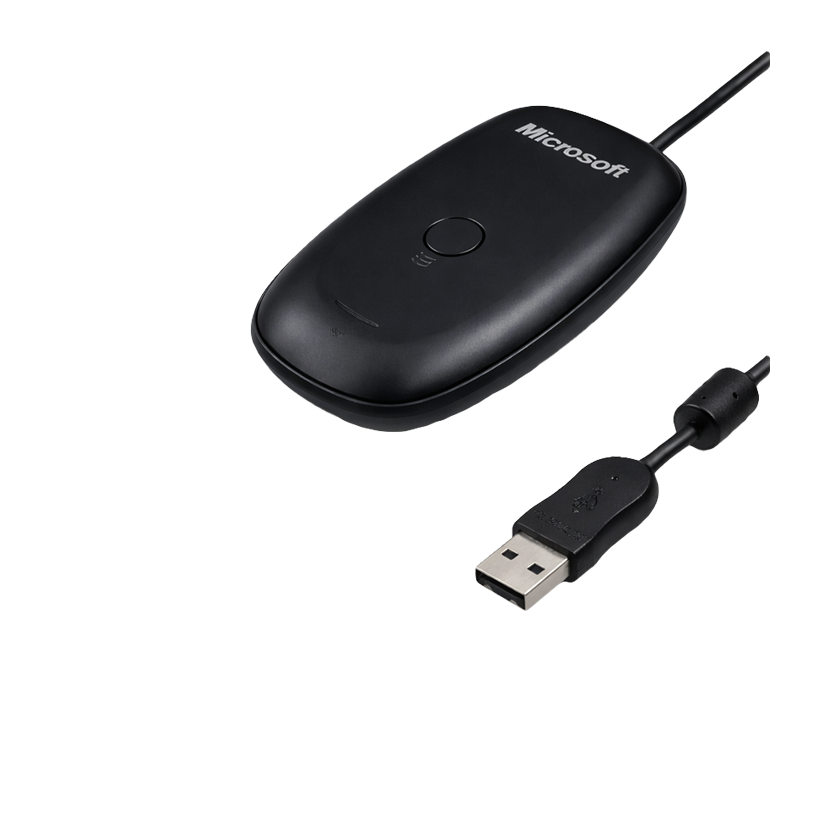 Адаптер Беспроводной Microsoft Xbox 360 1086 USB Wireless Receiver для Windows PC Black 1.8m Б/У - Retromagaz