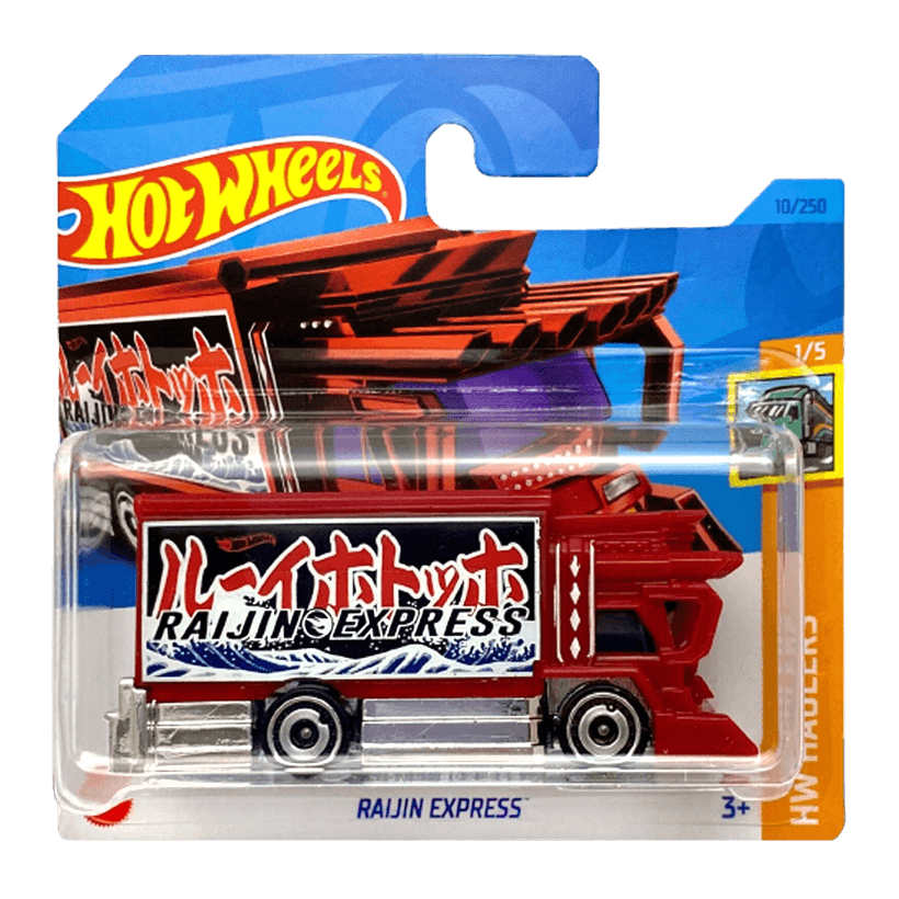 Машинка Базова Hot Wheels Raijin Express Treasure Hunts Haulers 1:64 HKK98 Red - Retromagaz