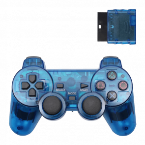 Геймпад Бездротовий RMC PlayStation 2 Crystal Clear Blue Новий