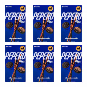 Набір Палочки 6шт Lotte Покі Pepero Choco Cookie з Крихтами Печива 32g - Retromagaz