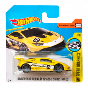 Машинка Базовая Hot Wheels Lamborghini Huracan LP 620-2 Super Trofeo Speed Graphics 1:64 DTX66 Yellow