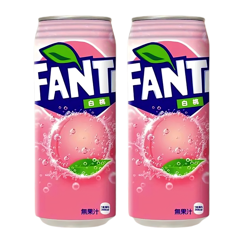 Набор Напиток 2шт Fanta White Peach (Japan) 500ml - Retromagaz