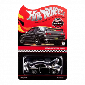Машинка Premium Hot Wheels Nissan Skyline GT-R (BNR34) Red Line Club RLC 1:64 JJY54 Black - Retromagaz
