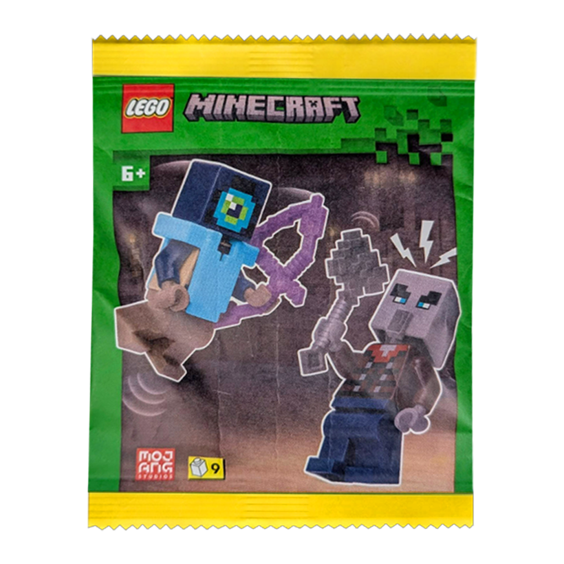 Конструктор Lego Фигурка Hero with Illager Paper Bag Minecraft L0002249 Новый - Retromagaz