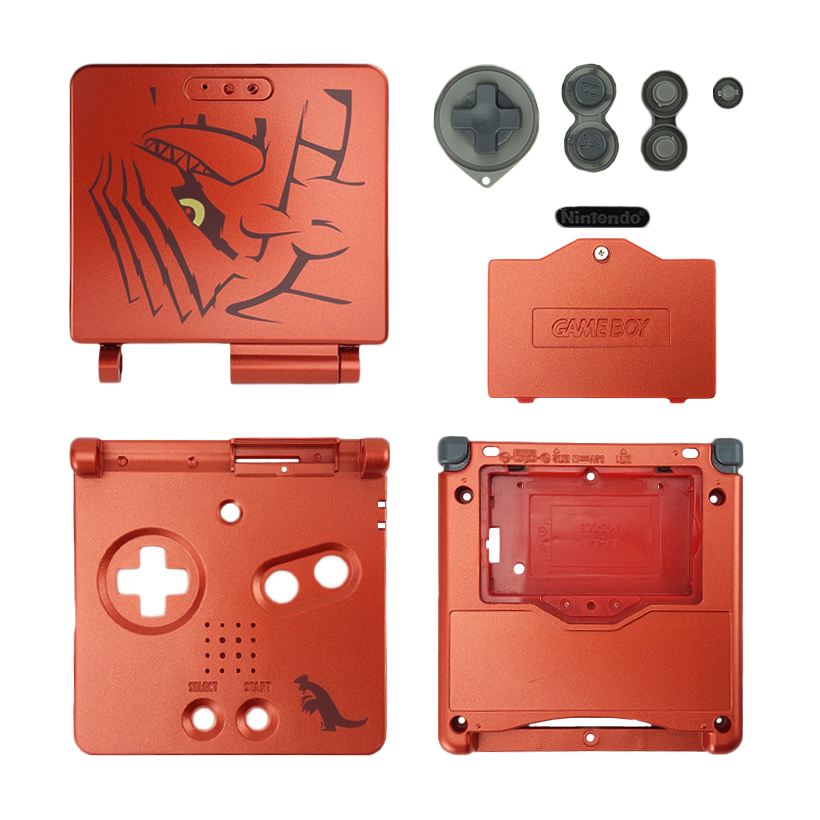 Корпус RMC Game Boy Advance SP Groudon Limited Edition Red Новый - Retromagaz