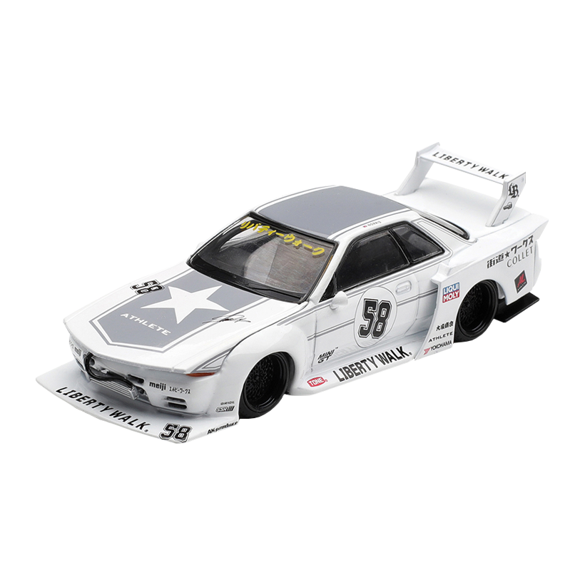 Машинка Premium MINI GT Nissan Skyline GT-R (R32) Kaido Works TAS 2025 1:64 MGT01217-CH White - Retromagaz