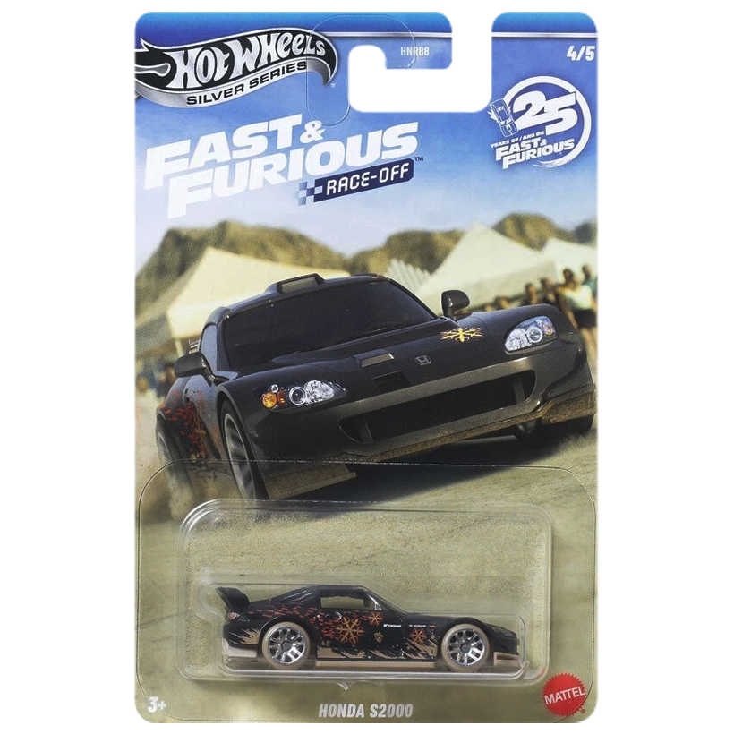 Тематична Машинка Hot Wheels Honda S2000 Fast & Furious 1:64 JKX18 Black - Retromagaz