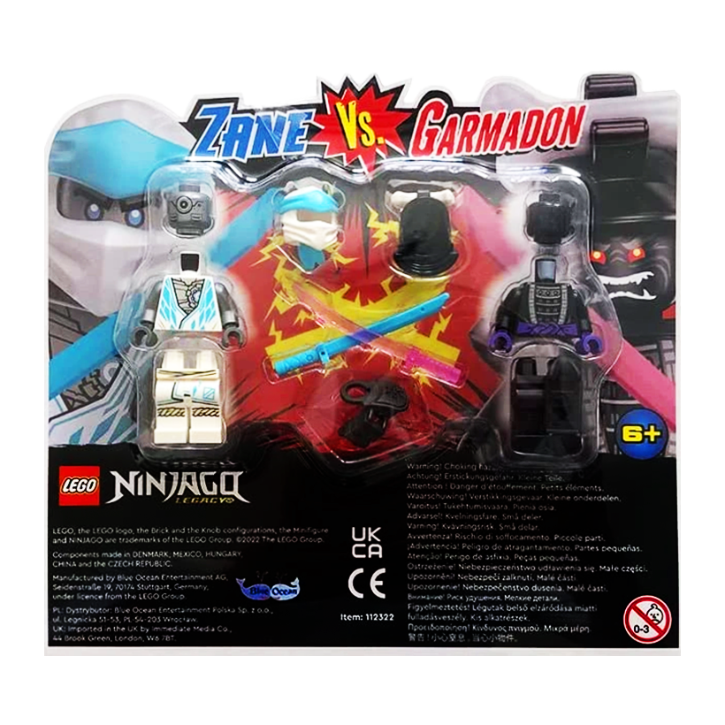 Конструктор Lego Фігурка Zane vs. Garmadon Blister Pack Ninjago 112322 njo0803 njo0719 Новый - Retromagaz