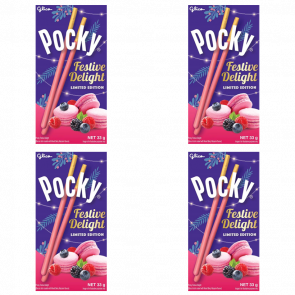 Набір Палочки 4шт Glico Pocky зі Смаком Ягідних Макарунів 33g - Retromagaz
