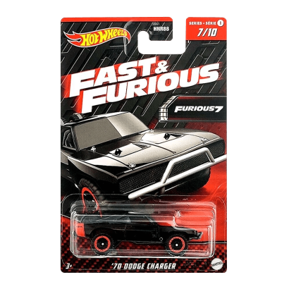 Тематическая Машинка Hot Wheels '70 Dodge Charger Fast & Furious 1:64 HNR97 Black - Retromagaz