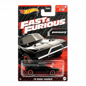 Тематична Машинка Hot Wheels '70 Dodge Charger Fast & Furious 1:64 HNR97 Black - Retromagaz