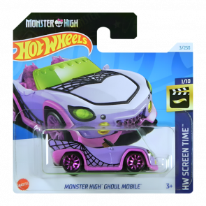Машинка Базовая Hot Wheels Monster High Ghoul Mobile Screen Time 1:64 HRY45 Purple - Retromagaz