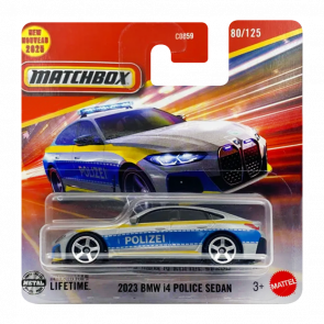 Машинка Велике Місто Matchbox 2023 BMW i4 Police Sedan 1:64 JBR00 Silver Машинка Велике Місто Matchbox 2023 BMW i4 Police Sedan 1:64 JBR00 Silver - Retromagaz