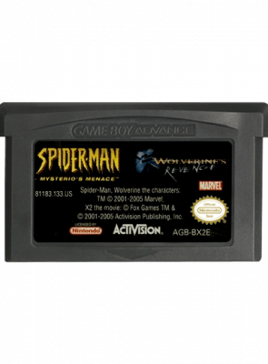 Сборник Игр Nintendo Game Boy Advance 2 in 1 Spider-Man: Mysterio's Menace, X2: Wolverine’s Revenge Английская Версия Только Картридж Б/У