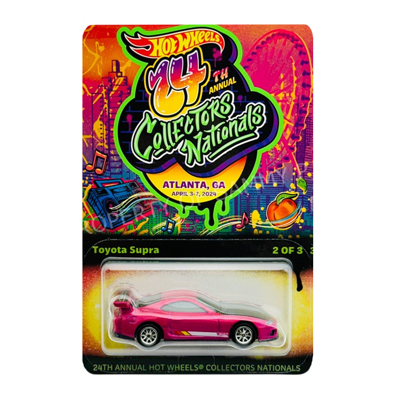 Машинка Premium Hot Wheels Toyota Supra 24th Nationals Collectors Nationals Red Line Club RLC 1:64 HWF27 Pink - Retromagaz
