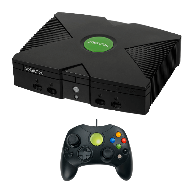 Набір Консоль Microsoft Xbox Original Модифікована 8GB Black Б/У  + Геймпад Дротовий RMC S Новий - Retromagaz