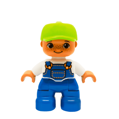 Фигурка Lego Blue Legs White Top Duplo Boy 47205pb025 Б/У - Retromagaz
