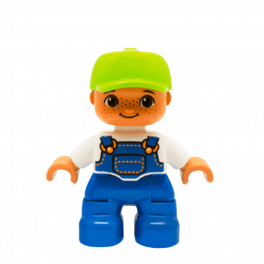Фигурка Lego Blue Legs White Top Duplo Boy 47205pb025 Б/У