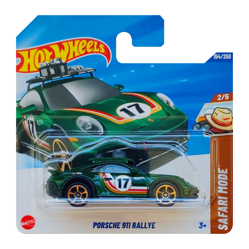 Машинка Базова Hot Wheels Porsche Porsche 911 Rallye Safari 1:64 HYW87 Green - Retromagaz