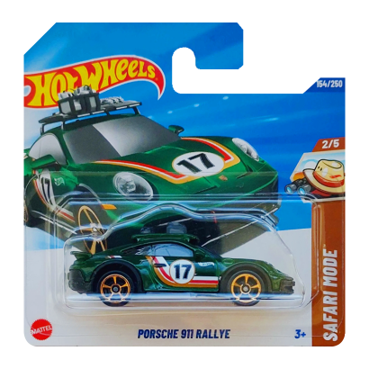 Машинка Базовая Hot Wheels Porsche 911 Rallye Safari 1:64 HYW87 Green - Retromagaz