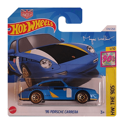 Машинка Базовая Hot Wheels '96 Porsche Carrera Magnus Walker The `90S 1:64 HTB03 Blue - Retromagaz