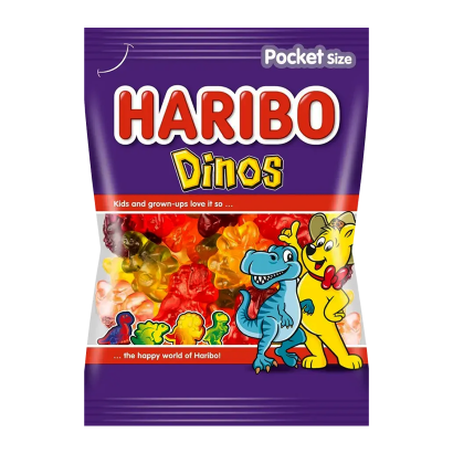 Цукерки Жувальні Haribo Dinos 100g - Retromagaz