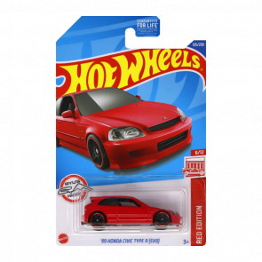 Машинка Базовая Hot Wheels '99 Honda Civic Type R (EK9) Red Edition 1:64 HCY63 Red Машинка Базовая Hot Wheels '99 Honda Civic Type R (EK9) Red Edition 1:64 HCY63 Red - Retromagaz