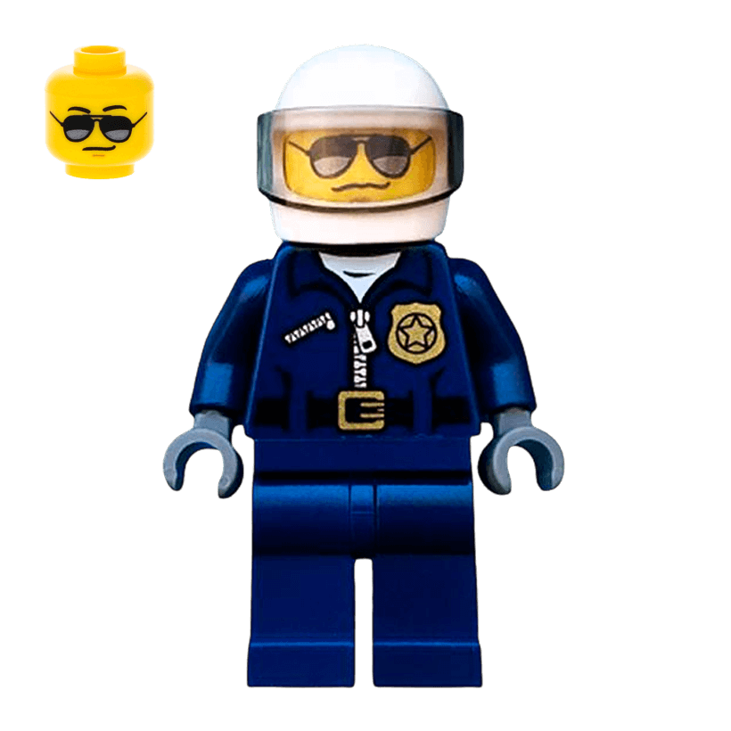 Фигурка Lego Police 973pb1547 Helicopter Pilot City cty0487a Б/У - Retromagaz