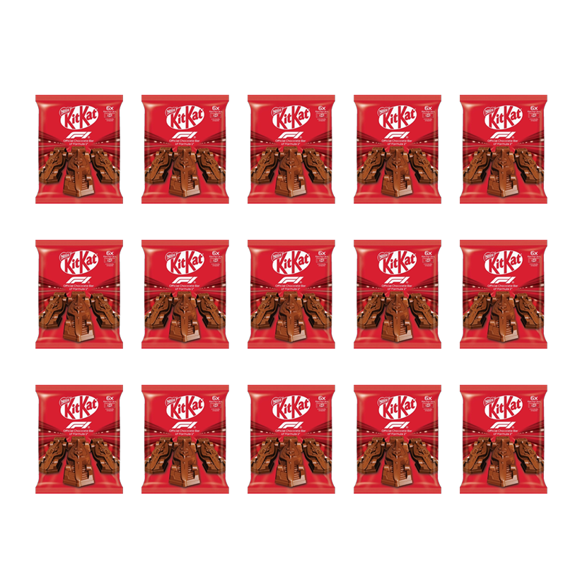 Набор Батончик 15шт Kit Kat Formula 1 в Форме Машинки F1 66g - Retromagaz