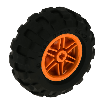 Колесо Lego Сборное 30.4mm D. x 20mm 56145c02 55976 4539910 6207477 4297209 6495636 Orange 2шт Б/У - Retromagaz